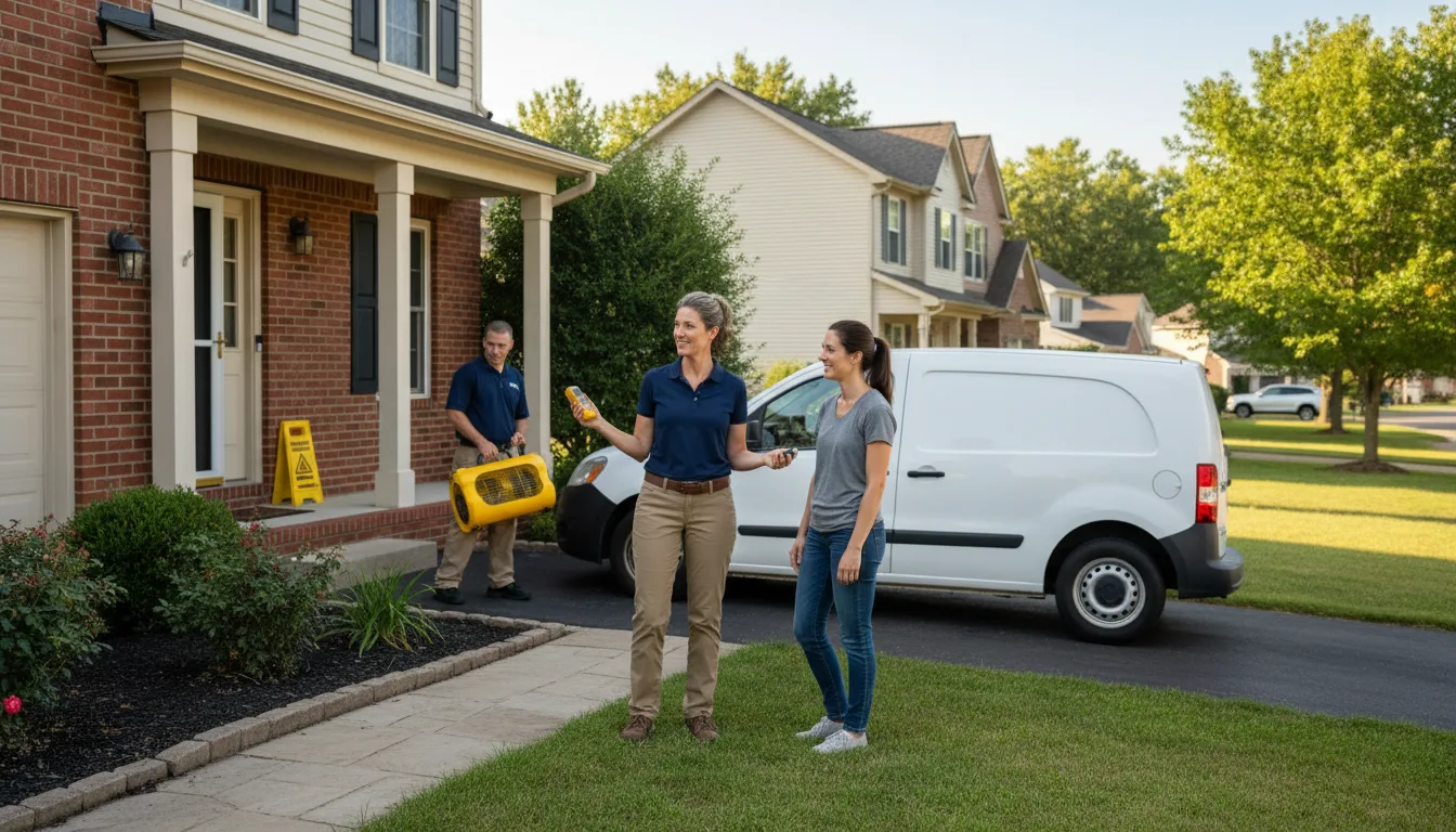 Residential water damage restoration in Tishomingo, MS